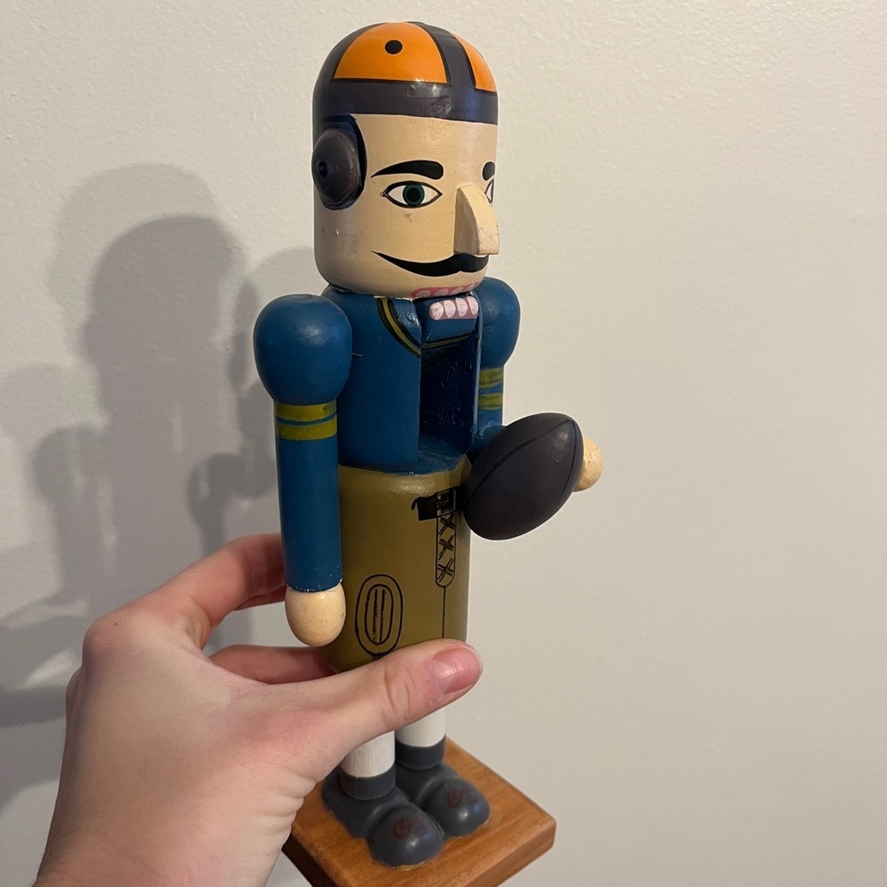 Vintage Colorful Football Player Nutcracker - Picture 2 of 6